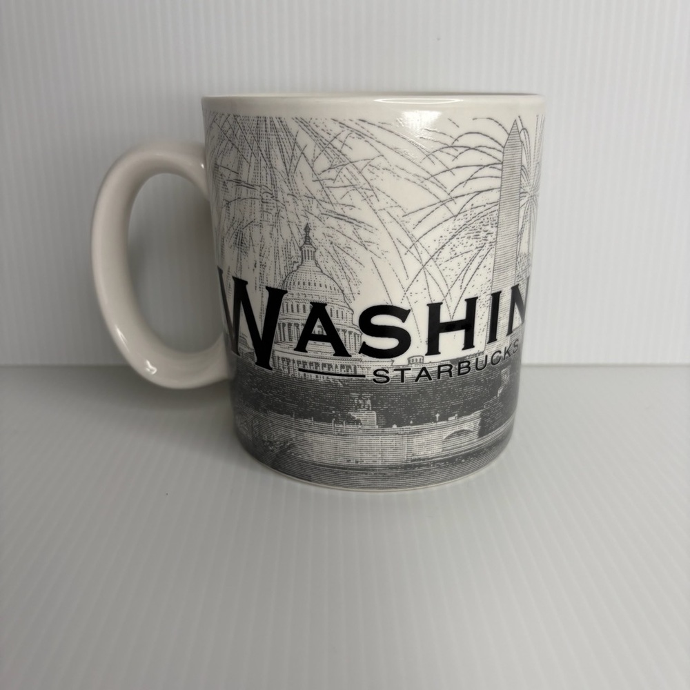 Washington DC Starbucks Coffee Company Cup Mug 2002 Barista Skyline Series Gray
